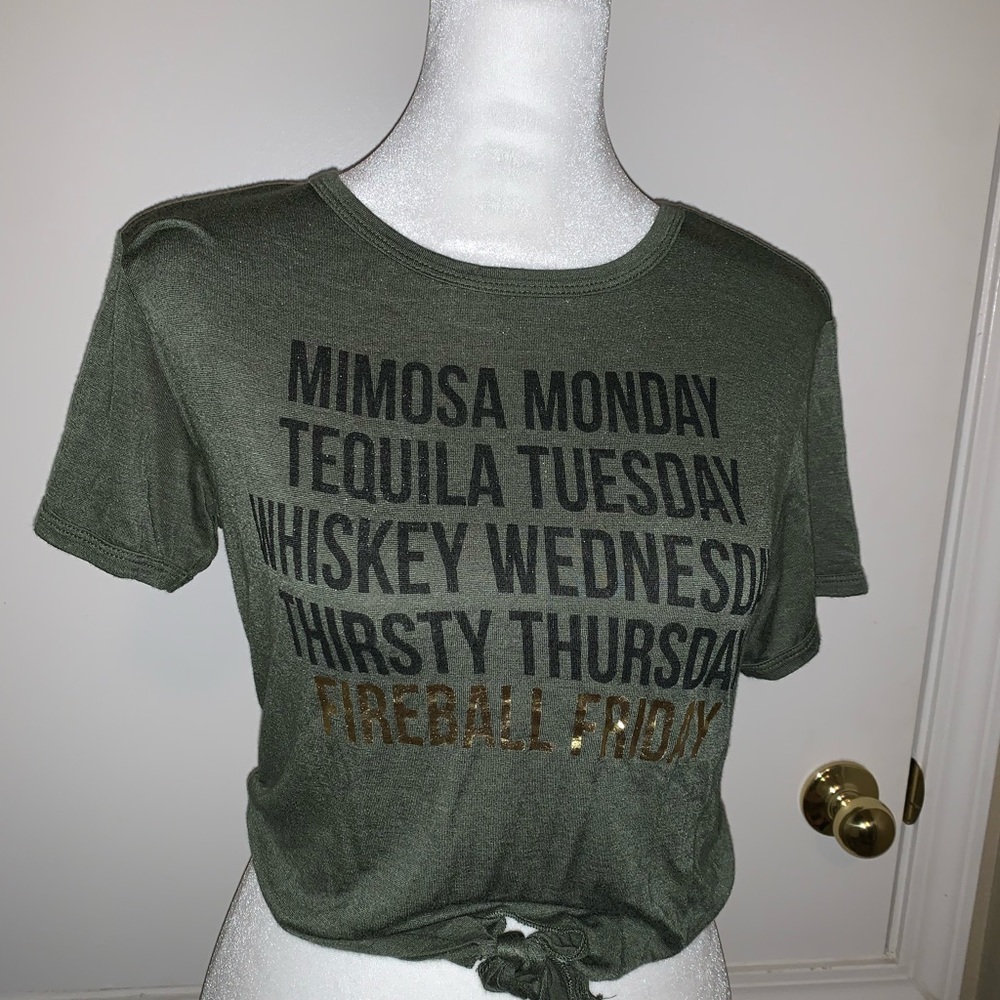 Weekday drinks crop top
